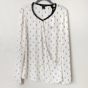 NWT Scotch&Soda crossover beaded blouse sz3/Large